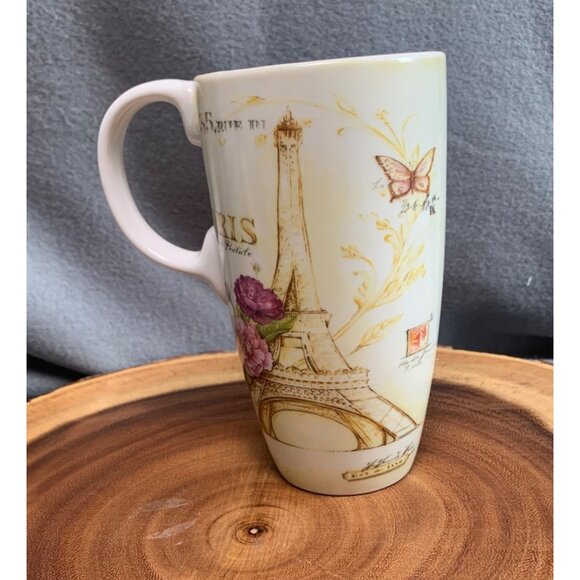 Paris Eiffel Tower 17 Oz. Floral Mug by Cypress Home - Picture 8 of 12